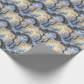 Snowy Owl On a Stone Arch Cadeaupapier (Hoek)