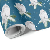 Snowy Owl on Pine Cadeaupapier (Rol Hoek)