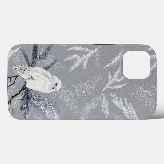 Snowy Owl on Winter Pine Case-Mate iPhone Case (Achterkant (horizontaal))