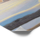 Snowy Owl op een hek Poster (Hoek)