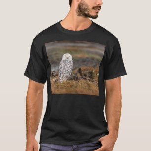 Snowy Owl op een logboek T-shirt