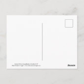 Snowy owl op een rots briefkaart (Achterkant)