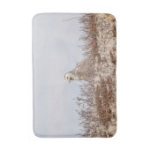 Snowy owl op het strand badmat (Voorkant Verticaal)