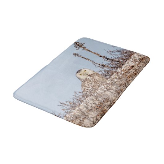 Snowy owl op het strand badmat (Gekanteld)