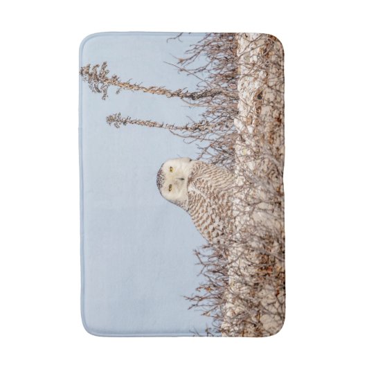 Snowy owl op het strand badmat (Voorkant Verticaal)