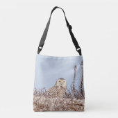 Snowy owl op het strand crossbody tas (Achterkant)