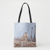 Snowy owl op het strand tote bag (Voorkant)