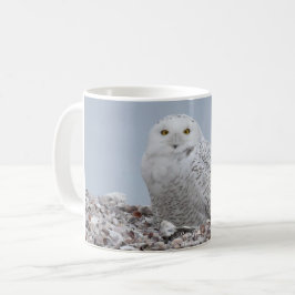 Snowy Owl op schelpen Koffiemok
