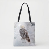 Snowy Owl over de hele canvas tas (Voorkant)