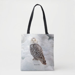 Snowy Owl over de hele canvas tas