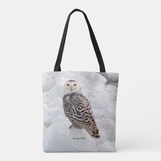 Snowy Owl over de hele canvas tas (Achterkant)