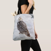 Snowy Owl over de hele canvas tas (Dichtbij)