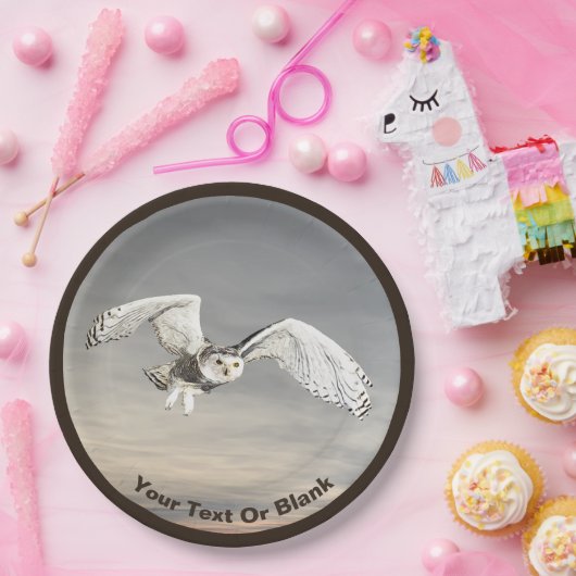 Snowy Owl Papieren Bordje (Feest)
