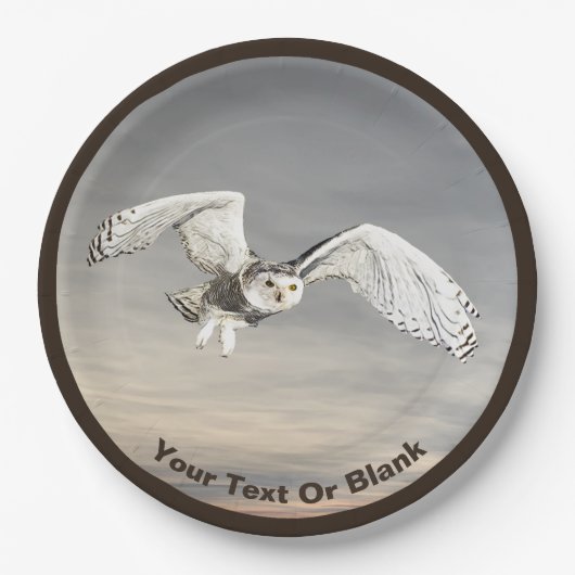 Snowy Owl Papieren Bordje (Voorkant)