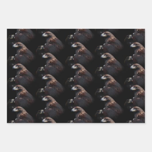 Snowy Owl / Peregrine Falcon / Golden Eagles Inpakpapier Vel (Voorkant 3)