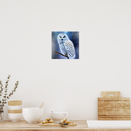 Snowy owl poster (Keuken)