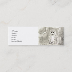 Snowy owl Profile Card Mini Visitekaartje