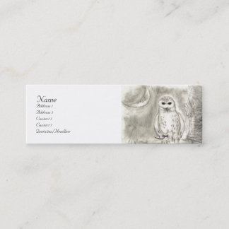Snowy owl Profile Card Mini Visitekaartje