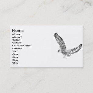 Snowy Owl Profile Card Visitekaartje