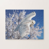 "Snowy Owl" Puzzle Legpuzzel (Horizontaal)
