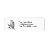  Snowy Owl Return Address Labels (Voorkant)