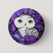 Snowy Owl Ronde Button 5,7 Cm (Voorkant)