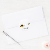 SNOWY OWL RONDE STICKER (Envelop)