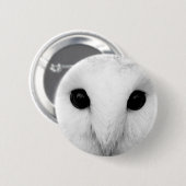 Snowy Owl Round Button (Voorkant /achterkant)