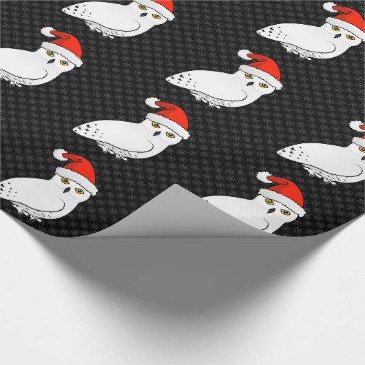 Snowy Owl Santa Cadeaupapier (Hoek)