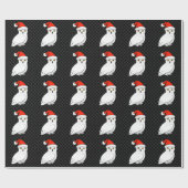 Snowy Owl Santa Cadeaupapier (Vlak)