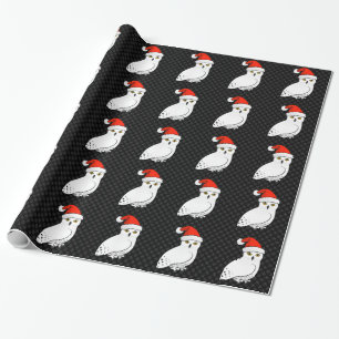 Snowy Owl Santa Cadeaupapier