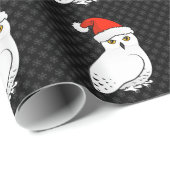 Snowy Owl Santa Cadeaupapier (Rol Hoek)