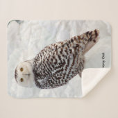 Snowy Owl Sherpa Blanket Deken (Voorkant (horizontaal))
