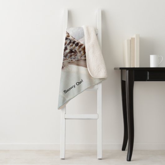 Snowy Owl Sherpa Blanket Sherpa Deken (In situ)