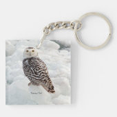 Snowy Owl sleutelketen Sleutelhanger (Achterkant)