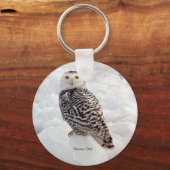 Snowy Owl sleutelketen Sleutelhanger (Voorkant)