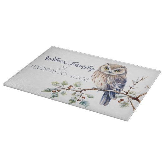 Snowy Owl Snijplank (Hoek)