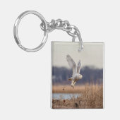 Snowy owl start op sleutelhanger (Voorkant Links)