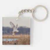 Snowy owl start op sleutelhanger (Achterkant)