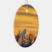 Snowy Owl Sunset Ornament (Rechts)