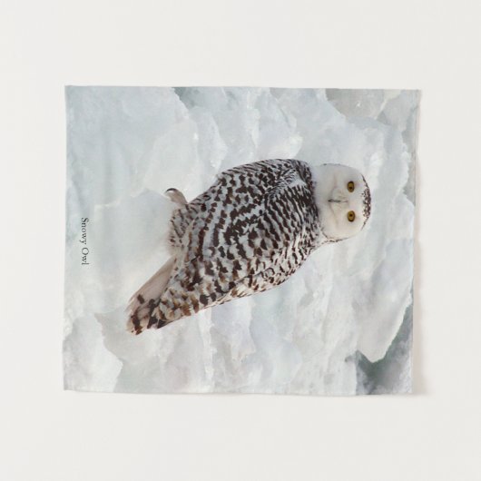 Snowy Owl tapestry Wandkleed (Voorkant (horizontaal))