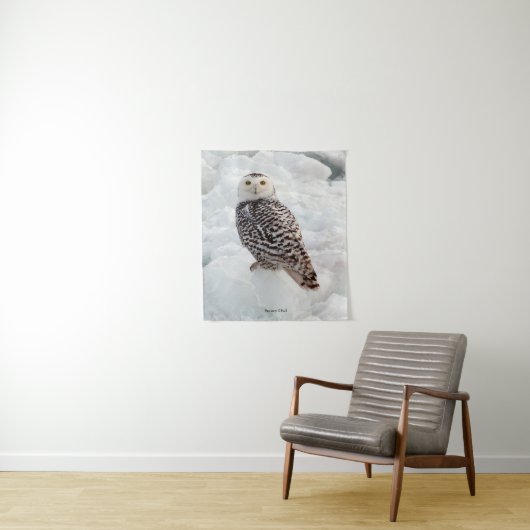Snowy Owl tapestry Wandkleed (In situ)