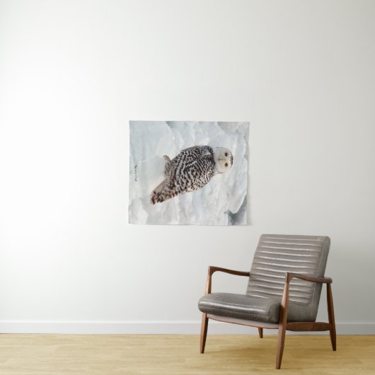 Snowy Owl tapestry Wandkleed (In Situ (horizontaal))