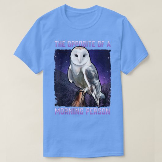 Snowy Owl tegengesteld aan een vogelnacht van de D T-shirt (Design voorkant)