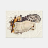  Snowy Owl tekening Fleece Deken (Voorkant (Horizontaal))