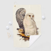  Snowy Owl tekening Golfhanddoek (Insitu)