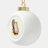  Snowy Owl tekening Keramische Bal Ornament (Rechts)