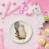 Snowy Owl tekening Papieren Bordje (Feest)