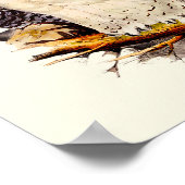 Snowy Owl tekening Poster (Hoek)