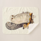 Snowy Owl tekening Sherpa Deken (Voorkant (horizontaal))